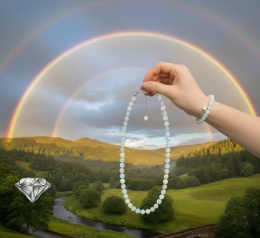 KOMPLET BIŻUTERII Z SELENITU I SREBRA OD VIVA JEWELRY & ART