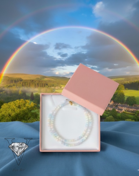 KOLOROWY NASZYJNIK  KAMIENIA KOCIE OKO OD VIVA JEWELRY & ART