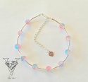 FIOLETOWA BRANSOLETKA Z BAIŁTMI KORALIKAMI DO VIVA JEWELRY & ART