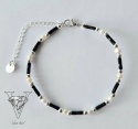 UROKLIWA BRANSOLETKA Z PEREŁEK I SREBRA 025 Z PRZEDŁUZKĄ OD VIVA JEWELRY & ART