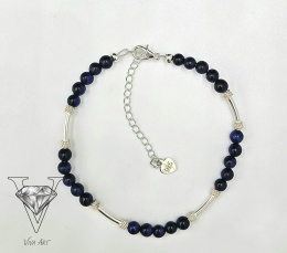 GRANATOWO SREBRNA BRANSOLETKA OD VIVA JEWELRY
