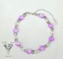 UROCZA RÓŻOWO PRZEJRZYSTA BRANSOLETKA OD VIVA JEWELRY