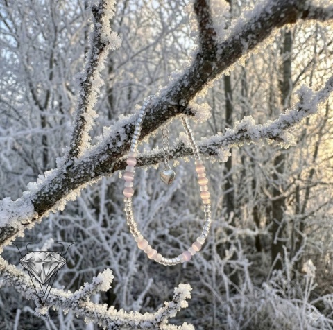 BRANSOLETK Z KAMIENIA KOCIE OKO I KORALIKÓW AKRYLOWYCH