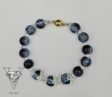 NIEBIESKA BRANSOLETKA ZE SZKLANYMI PRZEKŁADKAMI OD VIVA JEWELRY