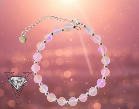 BRANSOLETKA Z OPALU RÓŻOWEGO Z PRZEDŁUŻKĄ OD VIVA JEWELRY & ART