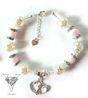 BIAŁO RÓŻOWA BRANSOLETKA OD VIVA JEWELRY