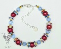 NIEBIESKO CZERWONA UROCZA BRANSOLETKA OD VIVA JEWELRY