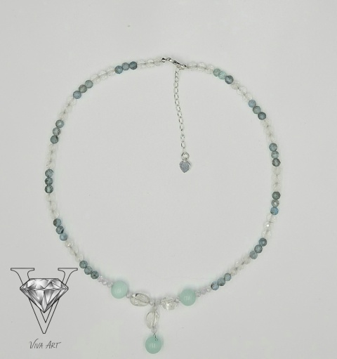 NASZYJNIK Z ZIELONEGO MALACHITU Z ZAWIESZKĄ OD VIVA JEWELRY & ART