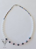 JEDYNY EGZEMPLARZ NASZYJNIKA KWIAT JABŁONI Z HEMETYTÓW I SREBRA AUTORSTWA VIVA JEWELRY & ART