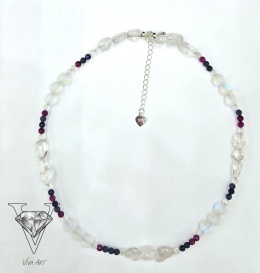NASZYJNIK Z RUBINEM I SZAFIREM PRZEJRZYSTY OD VIVA JEWELRY