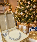 ELEGANCKI NASZYJNIK Z TOPAZU, PEREŁI STRBRA POZŁACANEGO OD VIVA JEWELRY & ART