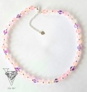 RÓZOWO FOILETOWA BRANSOLETKA ZIMOWA OD VIVA JEWELRY & ART