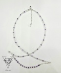 SUBTELNY NASZYJNIK Z FIOLETOWEGO AMETYSTU Z PERŁAMI OD VIVA JEWELRY
